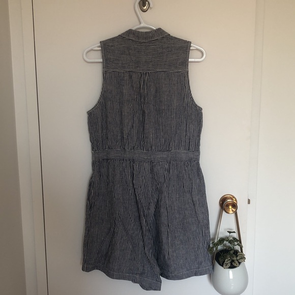 Anthropologie Pin Stripe Sleeveless Romper - Picture 2 of 3